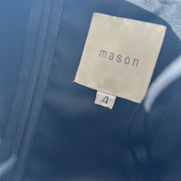 Mason blue/black leather and silk dress size 4 - Picture 5 of 11